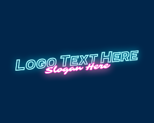 Tilted Neon Sign Logo