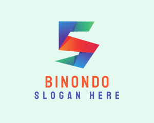 Colorful Geometric  Letter S Logo