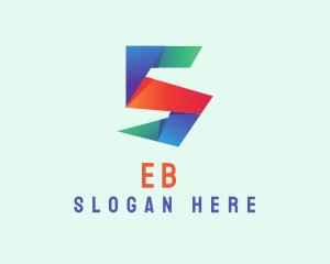 Colorful Geometric  Letter S Logo
