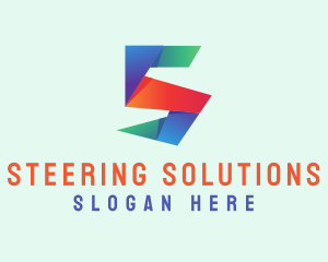 Colorful Geometric  Letter S logo design