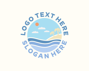 Tropical - Sea Island Beach logo design