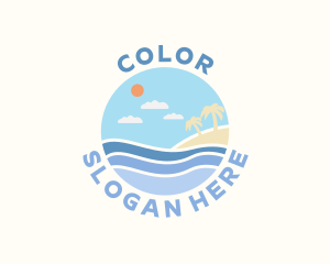 Tropical - Sea Island Beach logo design