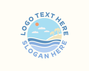 Beach - Sea Island Beach logo design