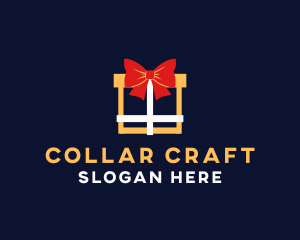 Ribbon Gift Present logo design