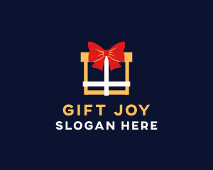 Ribbon Gift Present logo design