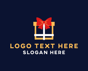 Holiday - Ribbon Gift Present logo design