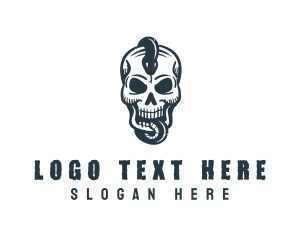 Death - Skull Snake Death logo design