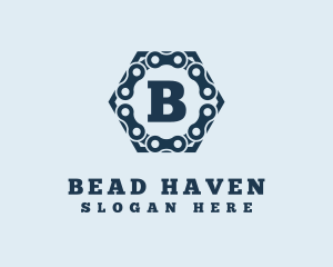 Bike Chain Hexagon logo design