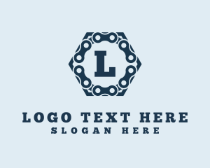 Corporate - Bike Chain Hexagon logo design