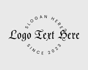 Calligraphy - Gothic Business Tattoo logo design
