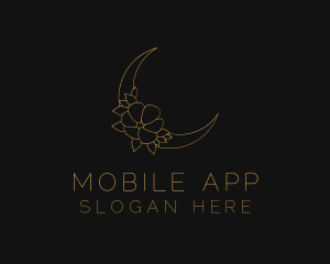 Starry - Mystic Moon Flower logo design