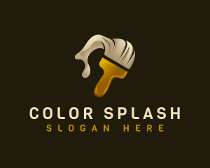 Paint Splash Brush logo design