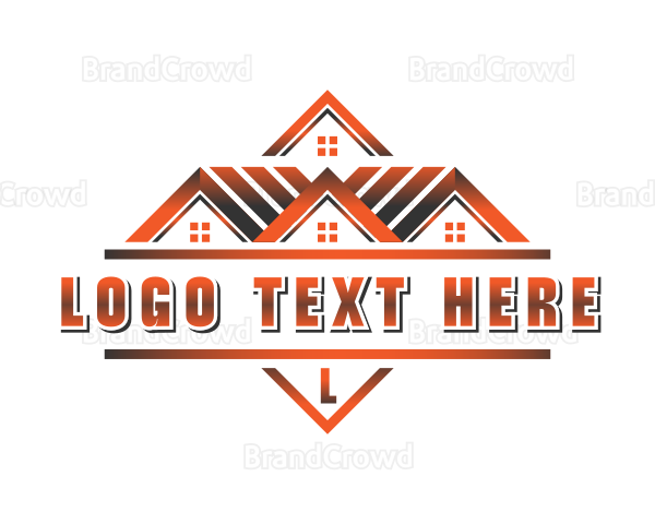 Real Estate Roofing Contractor Logo