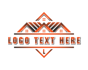 Real Estate Roofing Contractor Logo