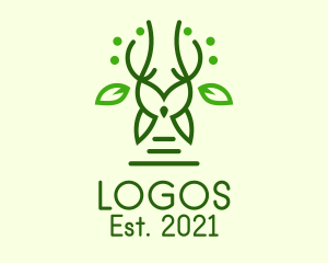 Wild - Green Forest Owl logo design