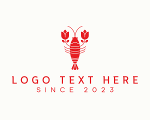 Aquatic Animal - Lobster Rose Diner logo design