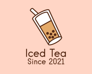 Pearl Milk Tea Drink logo design