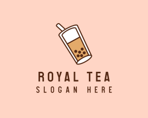 Pearl Milk Tea Drink logo design