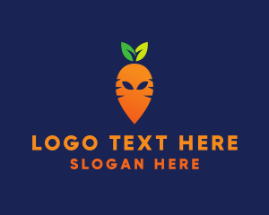 Crop - Alien Carrot Gamer logo design