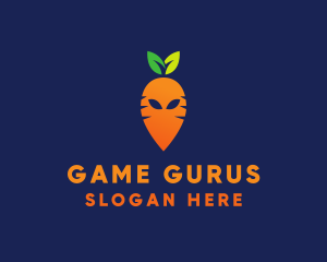 Alien Carrot Gamer logo design