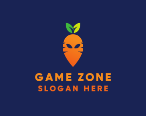 Alien Carrot Gamer logo design