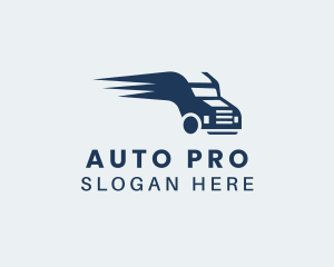 Removalist - Blue Freight Vehicle logo design