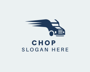 Fast - Blue Freight Vehicle logo design