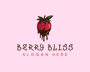 Strawberry - Lustful Chocolate Strawberry logo design