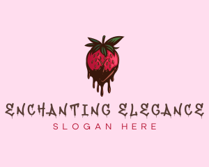 Alluring - Lustful Chocolate Strawberry logo design