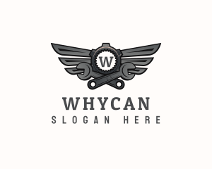 Industrial  Wrench Mechanic Logo