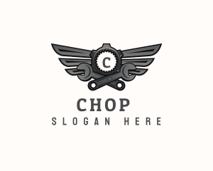 Engine - Industrial  Wrench Mechanic logo design