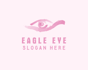 Beauty Eye Paintbrush logo design