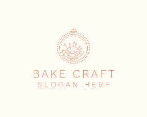 Flower Stitching  Craft logo design