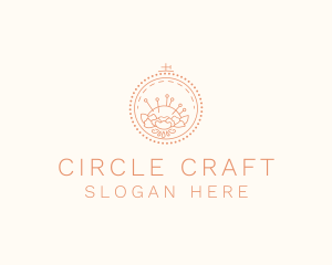 Flower Stitching  Craft logo design