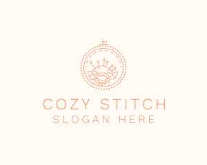 Flower Stitching  Craft logo design