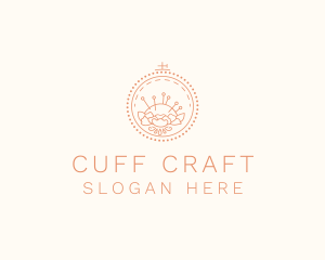 Flower Stitching  Craft logo design