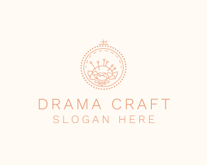 Flower Stitching  Craft logo design