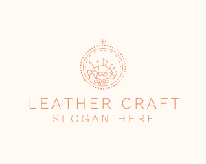 Flower Stitching  Craft logo design