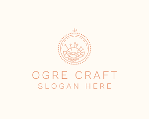 Flower Stitching  Craft logo design