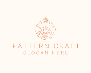 Flower Stitching  Craft logo design