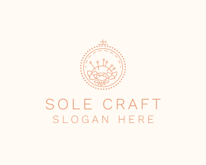 Flower Stitching  Craft logo design