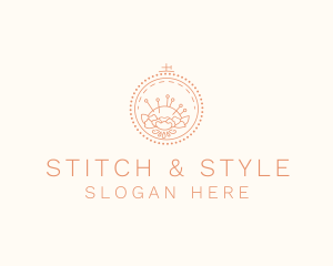 Flower Stitching  Craft logo design