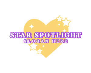 Cute Heart Star Boutique logo design