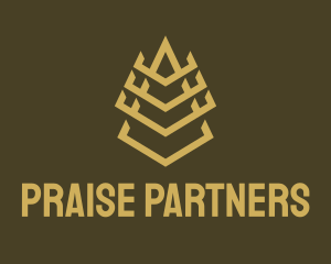 Praise - Minimalist Pyramid Tower logo design