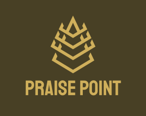 Praise - Minimalist Pyramid Tower logo design