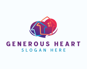 House Heart Real Estate logo design