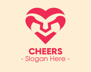 Lioness - Pink Lion Heart logo design