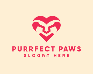 Pink Lion Heart logo design