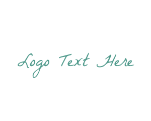 Vintage - Blue Vintage Handwriting logo design