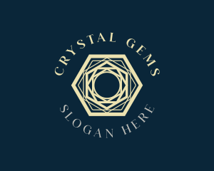 Hexagon Crystal Jewelry Boutique logo design